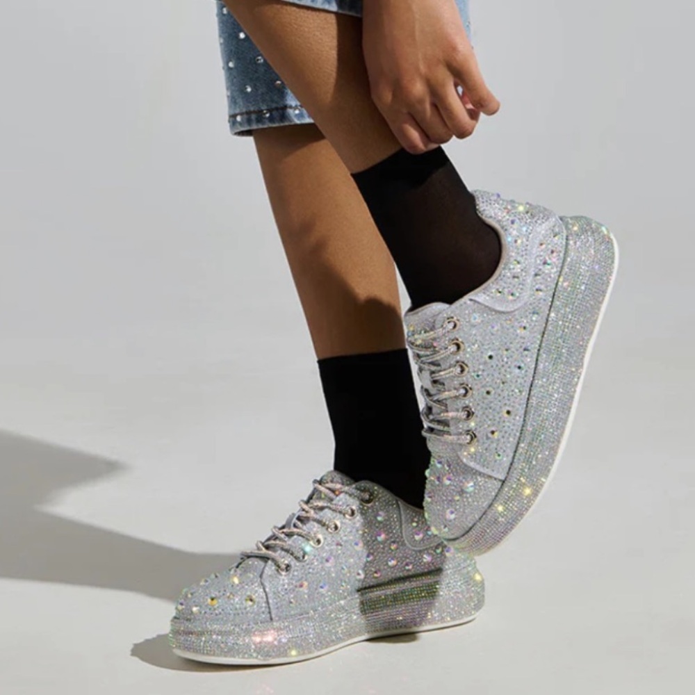 NEW Rhinestone Sneakers - Picture 2 of 6
